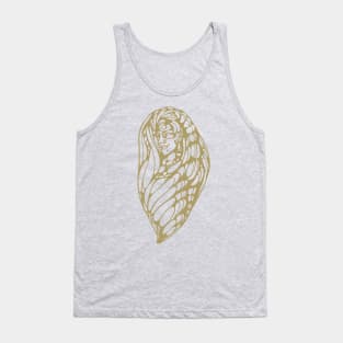 Beautiful Tribal Woman Gold Tank Top